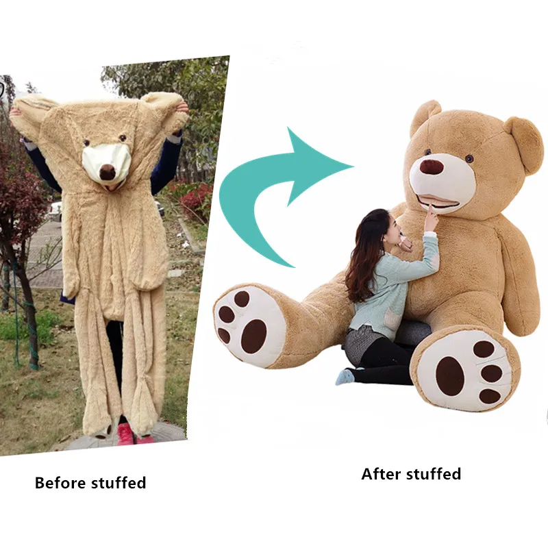 260 см американский супер гигантский пустой плюшевый мишка кожа плюшевые игрушки