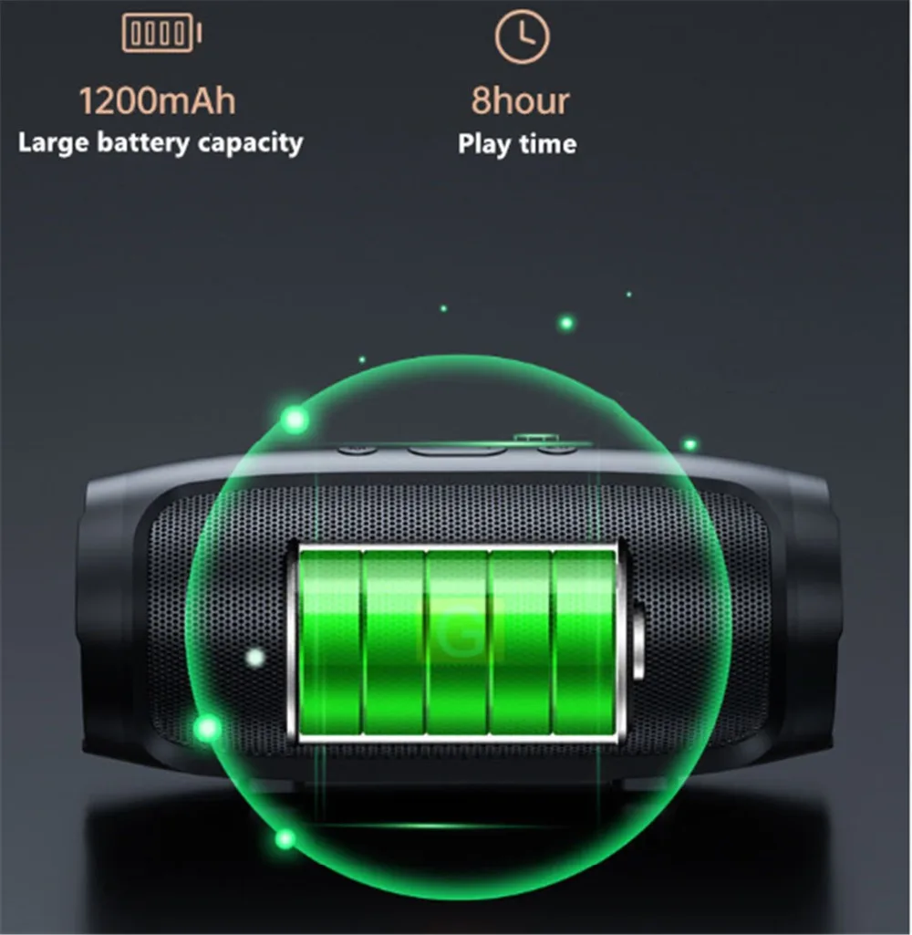 

Bluetooth Speaker Portable Outdoor Loudspeaker Wireless Mini Column 3D 10W Stereo Music Surround Support FM TF AUX Card Bass