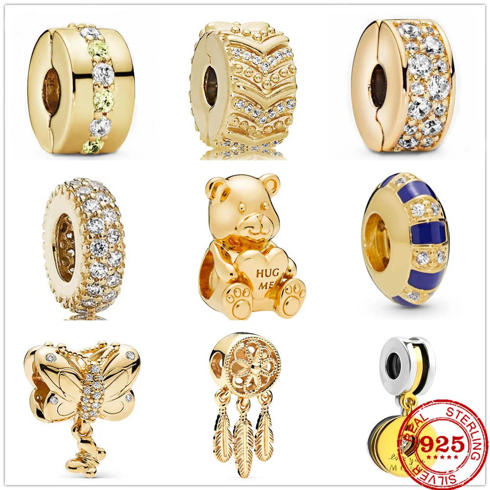 Шарм-подвеска женский из серебра 925 пробы со сверкающим медведем циркония |