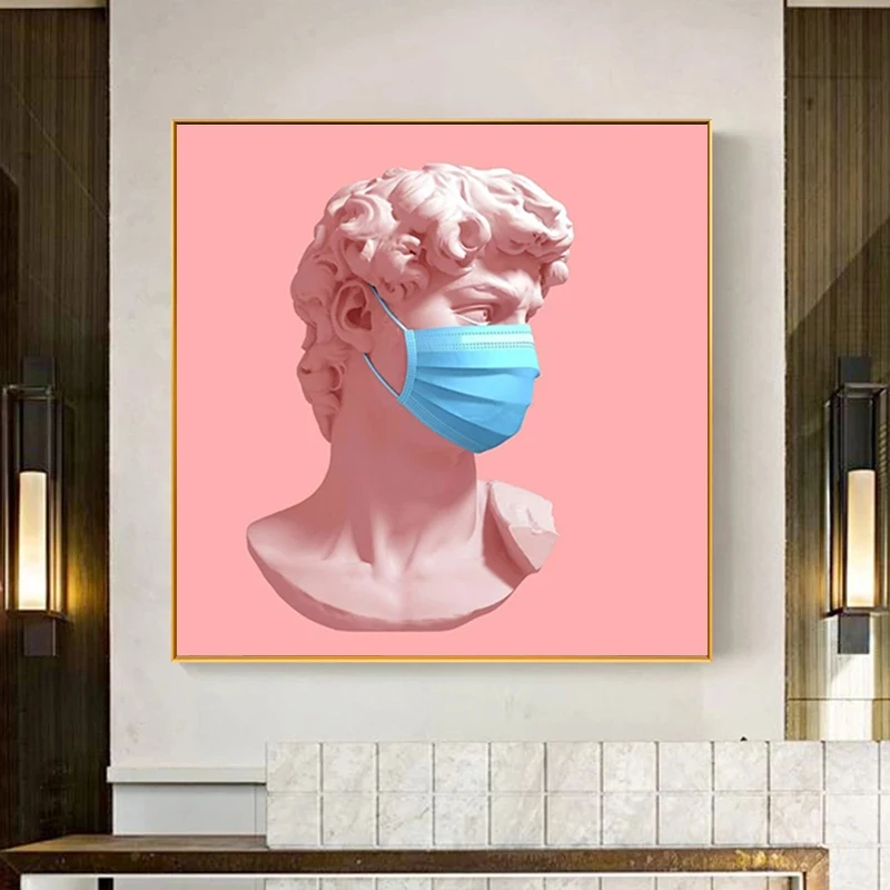 Картина на холсте с маской настенный поп-арт для украшения гостиной | Дом и сад