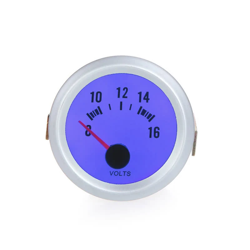2 &quot52 мм Автомобильный вольтметр 8-16 в вольт датчик измерительный прибор синий