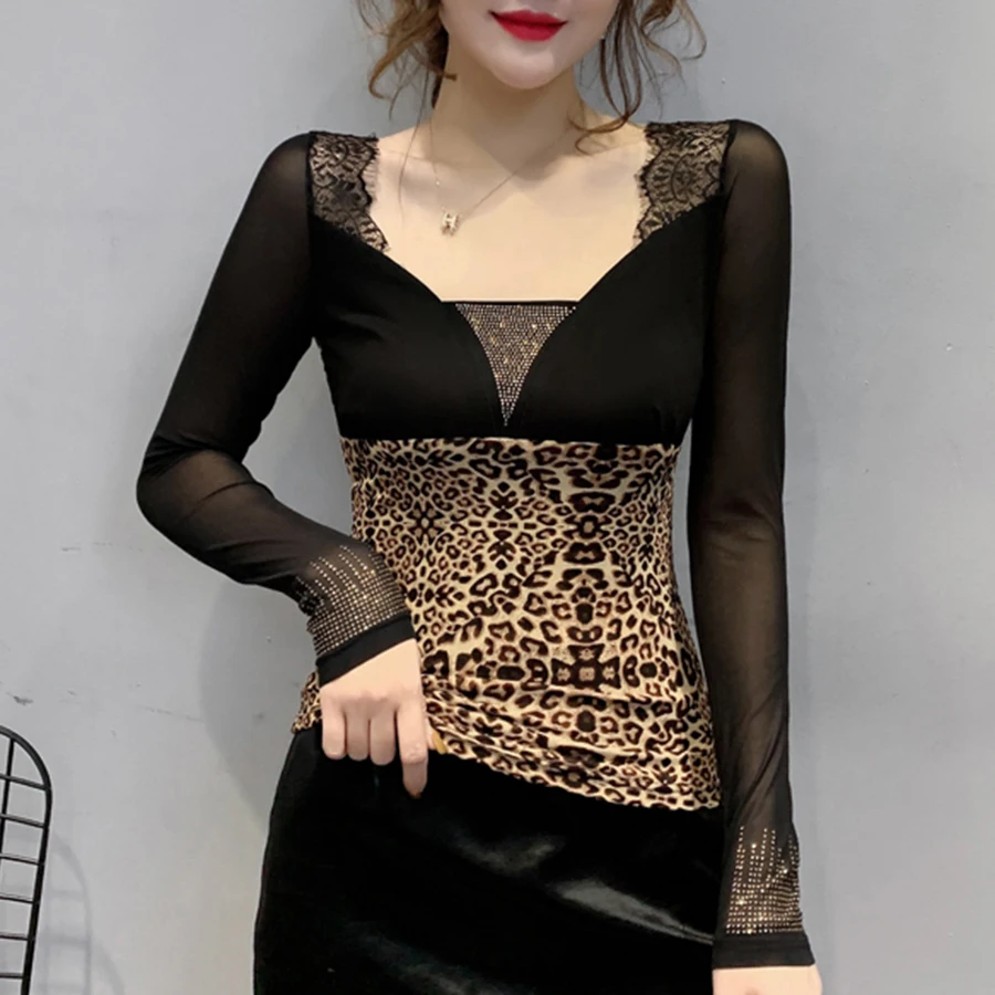 Футболка 2020 Весенняя новая сетчатая рубашка модная футболка с длинным рукавом