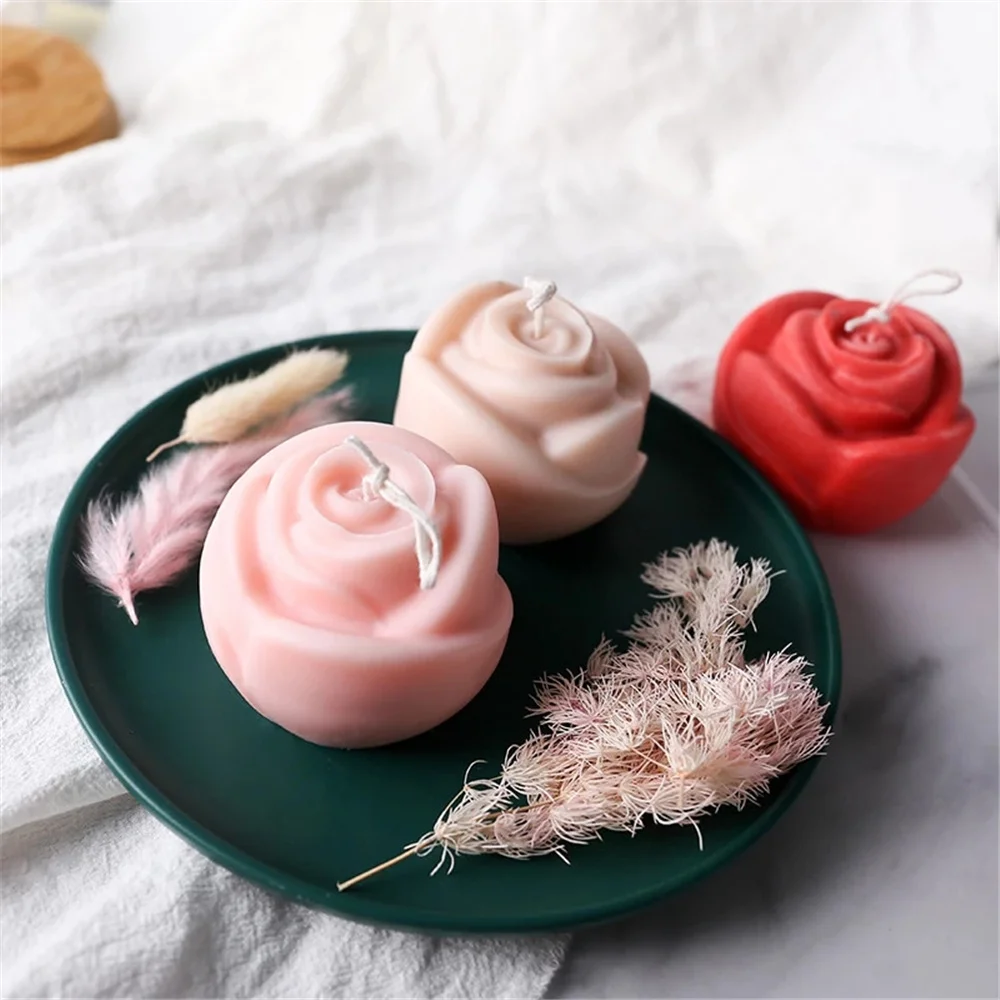 

Diy Rose Wedding Silicone Mold Aromatherapy Flower Handmade Candle Making Resin Mould Chocolate Cake Mold Home Decoration
