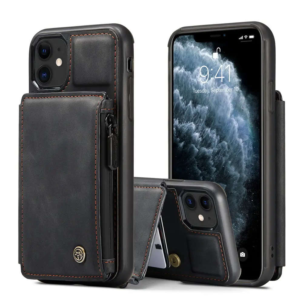 

Чехол-книжка для iPhone 11, кожа, противоударный, магнитный