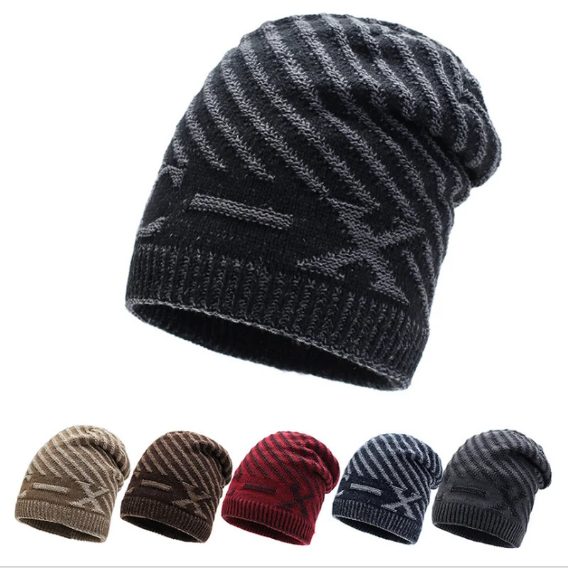 Новинка мужская шапка Корейская версия уличного стиля Повседневная вязаная зима