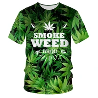 lcfa leaf smoke weed everyday 3d summer t shirt tees o neck fashion short sleeve piece casual anime womenmenkids oversized 4xl