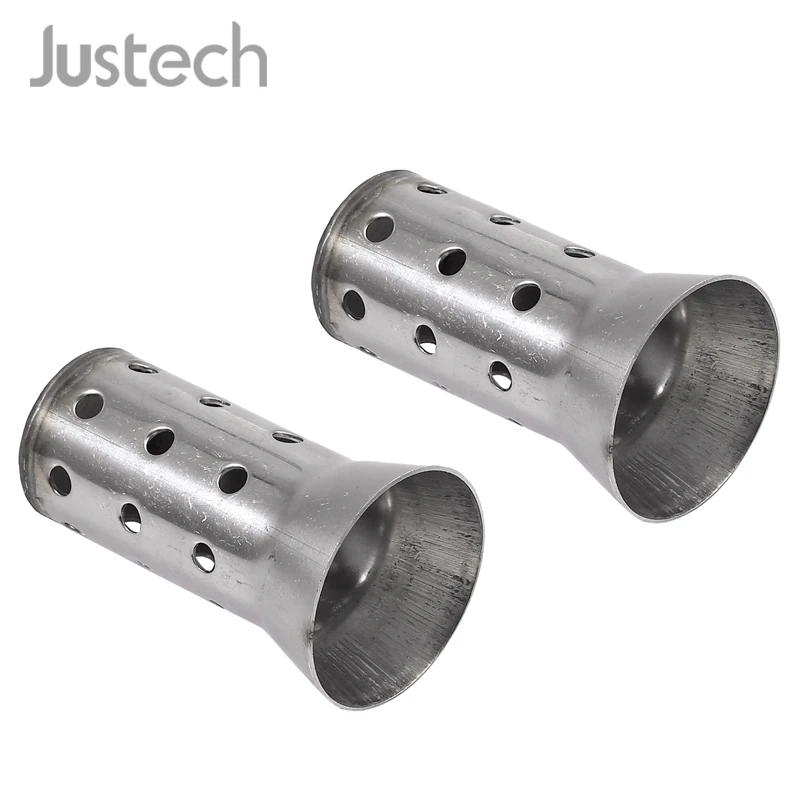 Justech 2 шт. 51 мм выхлопная труба для мотоцикла дБ тихий убийца универсальный