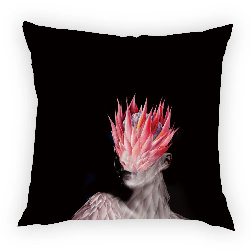 Чехол с изображением цветов персиковой кожи наволочки для дивана спальни