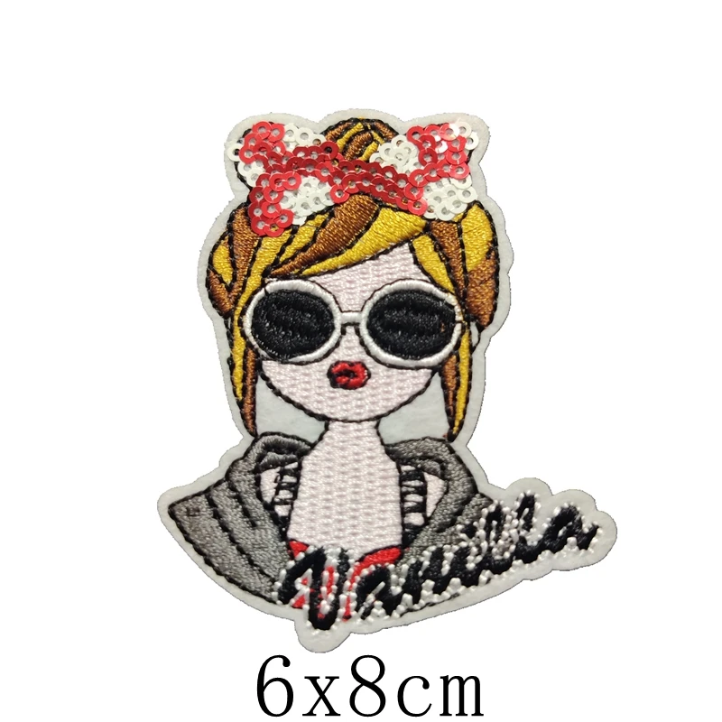 WUYUCONG новые модные нашивки для девушек для одежды своими руками аксессуары для одежды утюгом на банте Женская Блестящая нашивка мультяшная аппликация для шитья ACCE