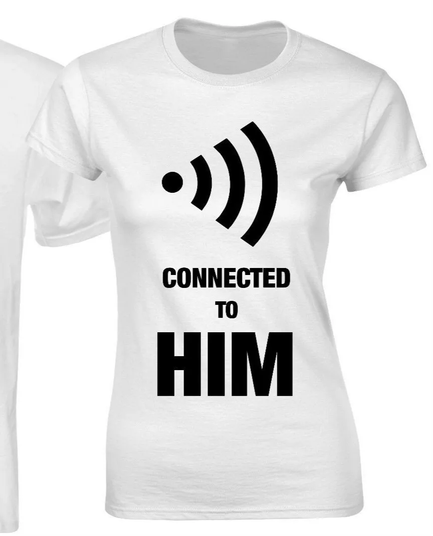 Подходящая футболка с Wi-Fi знаком подключенная к ней Забавный девиз для пары | Мать