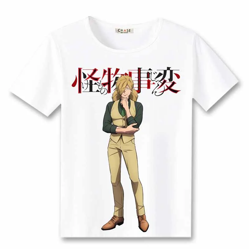 Летняя футболка для косплея Kemono Jihen кабан КУСАКА Шики тадемару принт Аниме Топ в