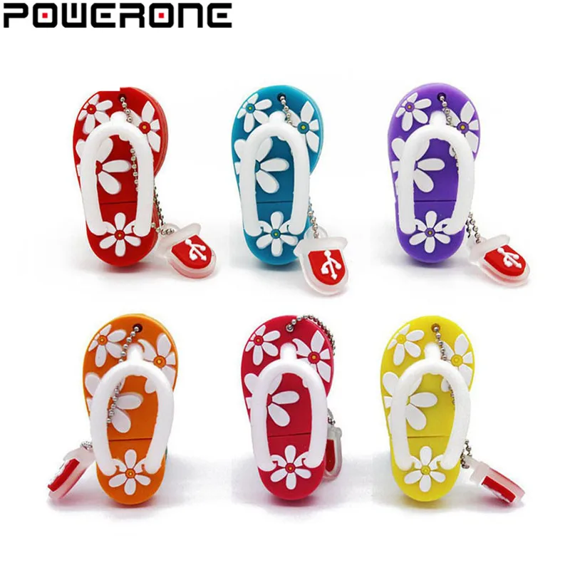 POWERONE цветочные тапочки для девочек флеш накопитель с мультяшным рисунком флешка