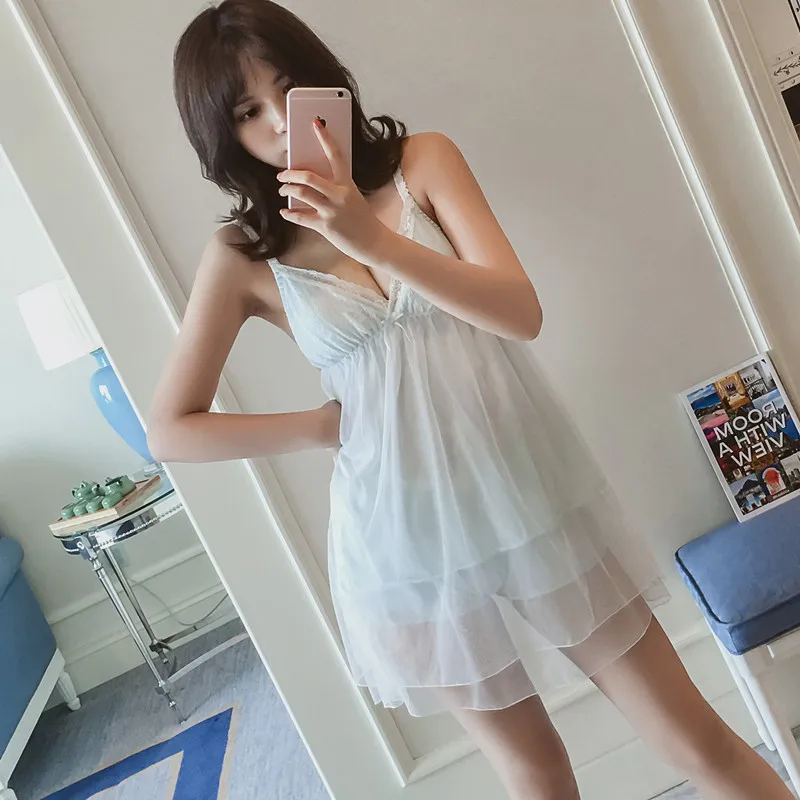 Корейская женская летняя сексуальная Пижама кружевные сетчатые шорты с лямкой