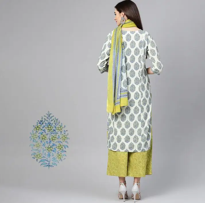 Женские модные костюмы Kurtas в этническом стиле с принтом индийское платье женский