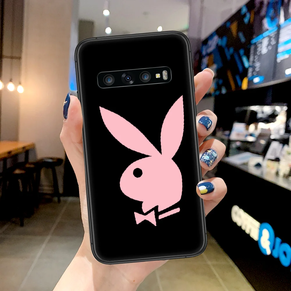 

Motirunner Playboy Brand Phone Case For Samsung Galaxy Note S 8 9 10 20 Plus E Lite Uitra black Bumper Fashion Etui Painting