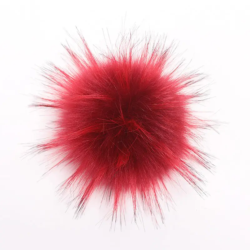 12 см цветной помпон из искусственного меха для женщин шапка s большой вязаной