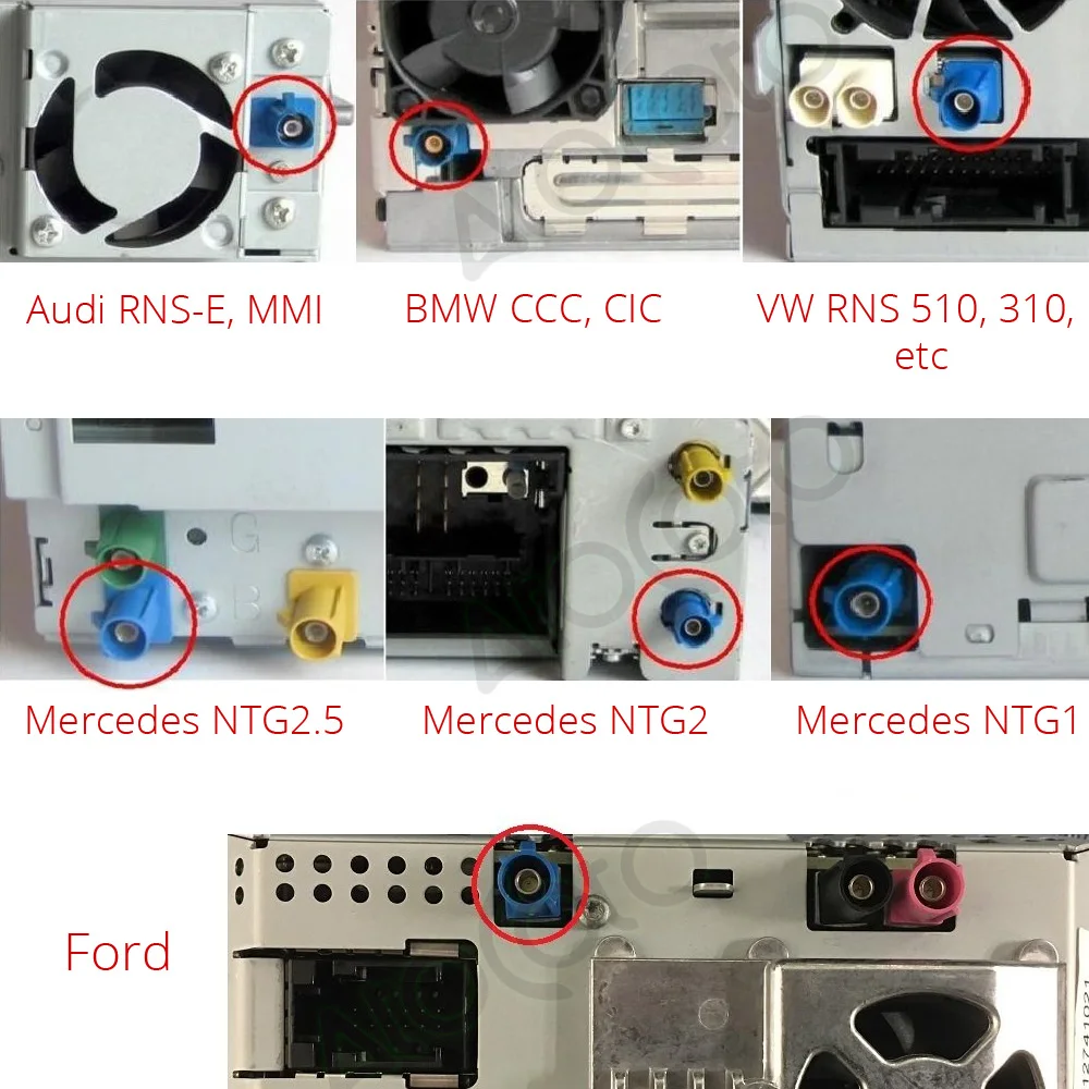 Универсальный Fakra RCA видео Камера соединение AV IN Кабель адаптер для Mercedes Benz Ford
