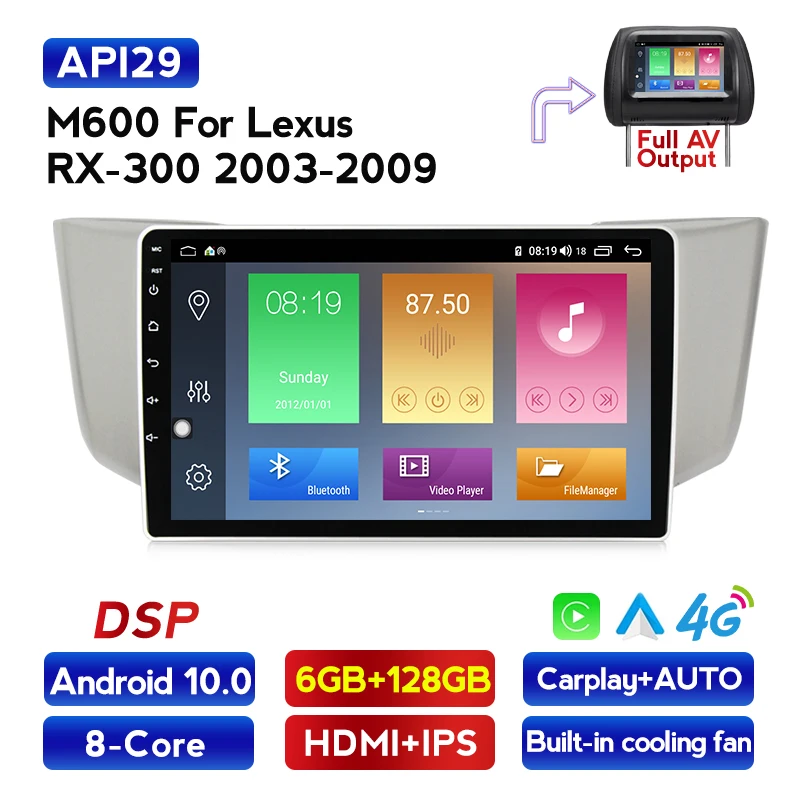 MEKEDE 2din Android 10 0 GPS для 2003 2010 Lexus RX300 RX330 RX350 автомобильный радиоприемник с поддержкой