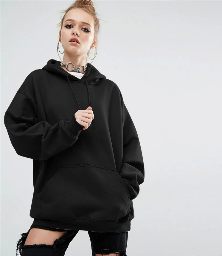 

S-5XL Autumn/Winter Solid Color Hooded Bat Sleeve Hoodies Sweatshirt Harajuku Pullovers Casual Loose Tracksuit