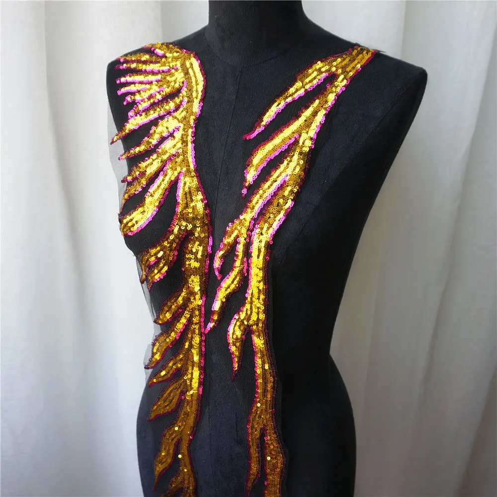 Кружевная ткань с золотыми блестками 2 шт. блестящая розово красная сетчатая