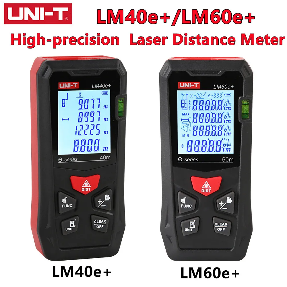 

UNI-T LM40e + LM60e + экономичный высокоточный лазерный дальномер инфракрасный лазер электронная линейка комнатный измерительный прибор
