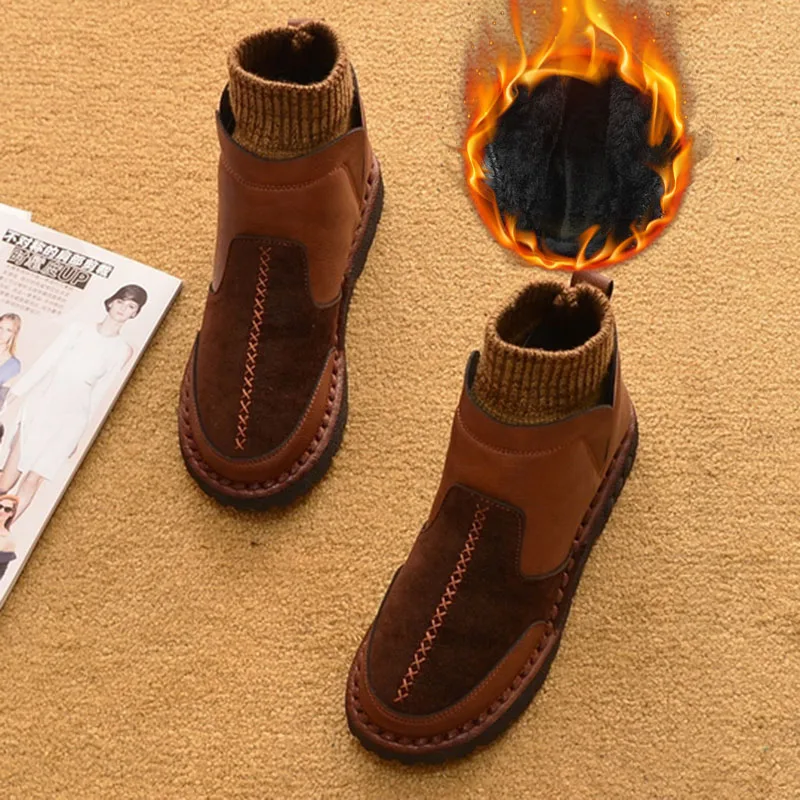 

2021 модные ботинки челси, Женская осенне-зимняя обувь, теплые плюшевые зимние женские ботильоны, женские зимние ботинки A3952