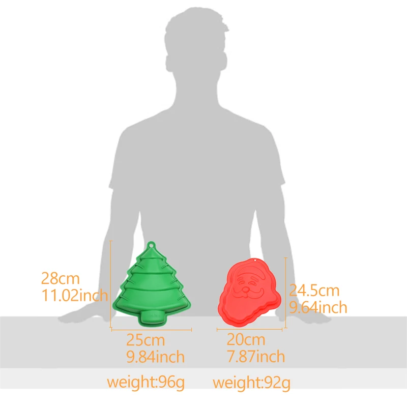Силиконовая форма для выпечки рождественской елки Санта Клауса 131 | Дом и сад