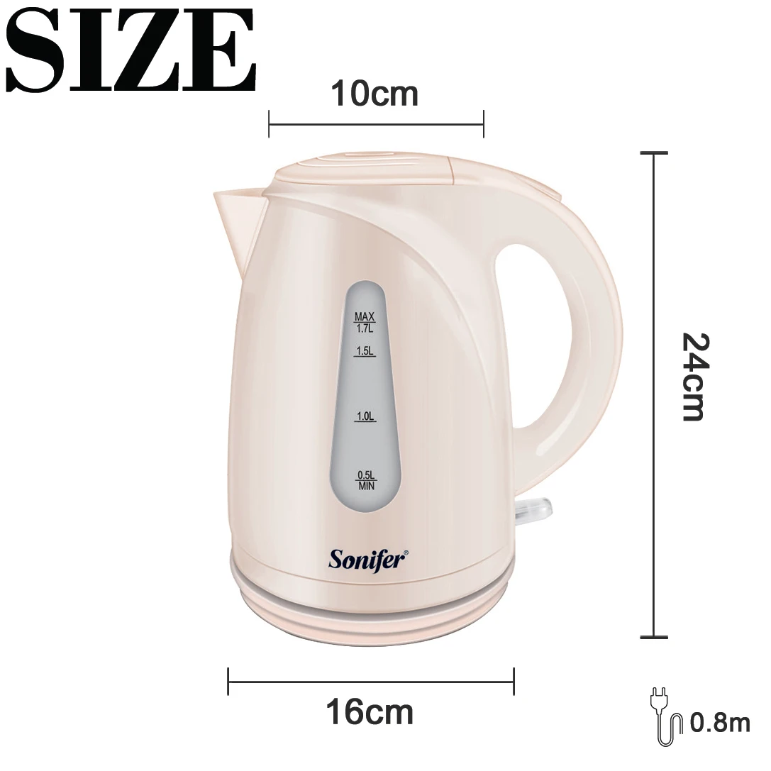 1.7L Electric Kettle Cordless 1850W Household Kitchen Fast Heating Boiling Teapot Pot Automatic Switch Off 220V Sonifer | Бытовая