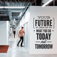inspirational work quote wall sticker your future is created by what you do today saying vinyl wall decals office decor ac634