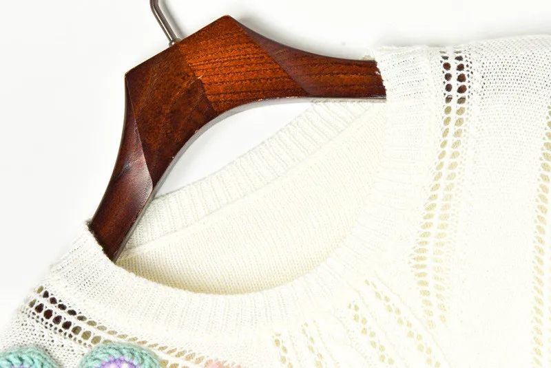 Женские пуловеры 2019 Осенние милые вязаные топы карамельных цветов свитер с