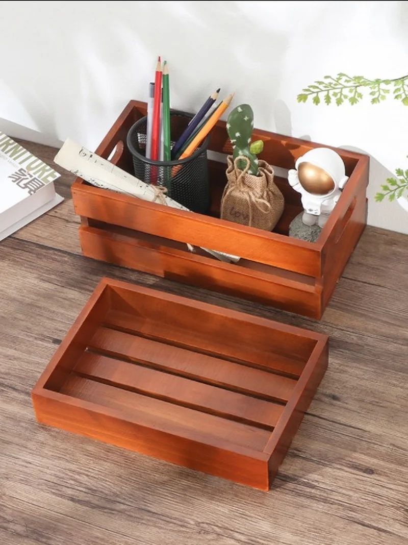 Ящик для хранения из массива дерева кофейный столик гостиной ключей дома и офиса