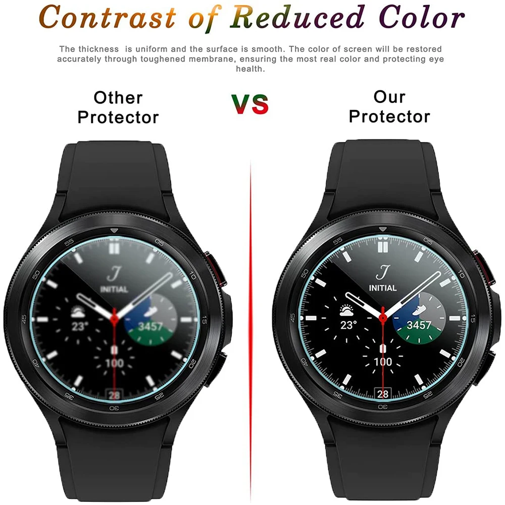 4PCS Tempered Glass Film For Samsung Galaxy Watch 4 40mm 44mm Watch4 Classic 42mm 46mm HD Clear Full Screen Protector Film