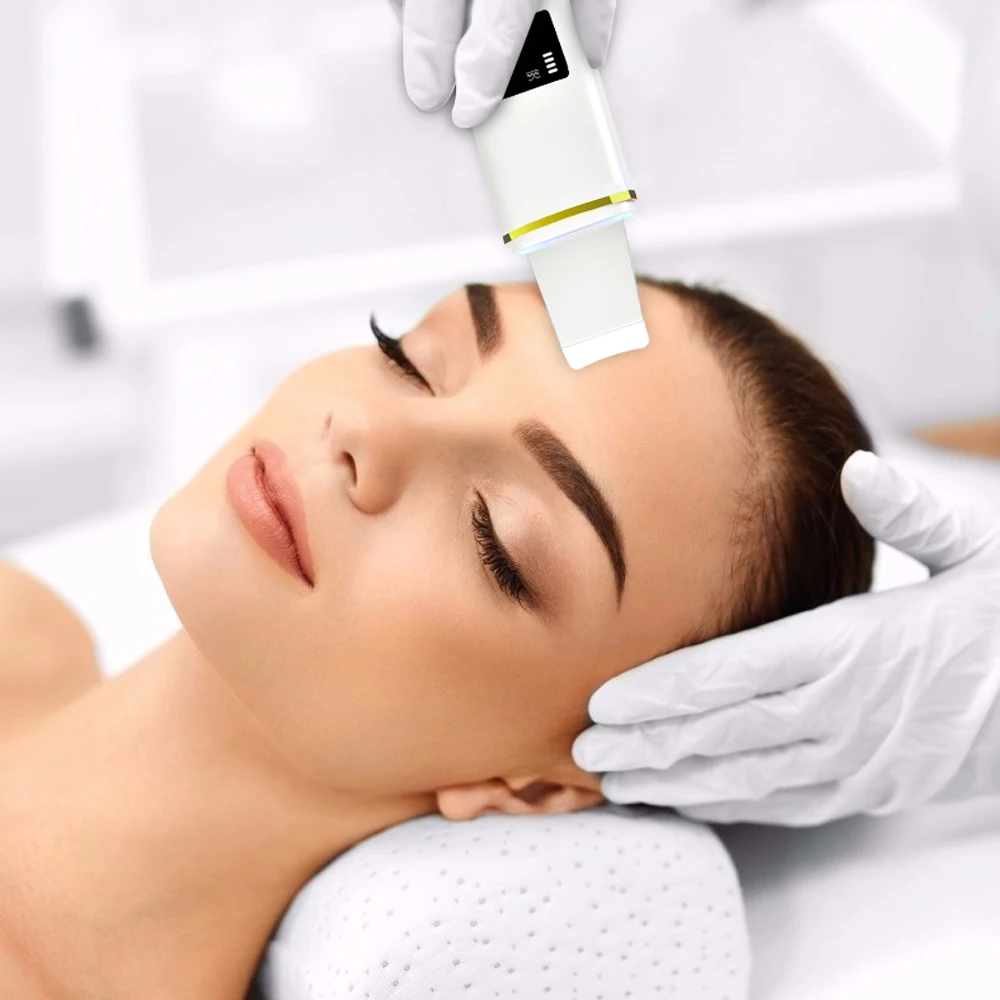 

Ultrasonic Skin Scrubber Deep Cleaning Face Scrubber Vibrating Facial Cleansing Skin Spatula Peeling Beauty Instrument Device