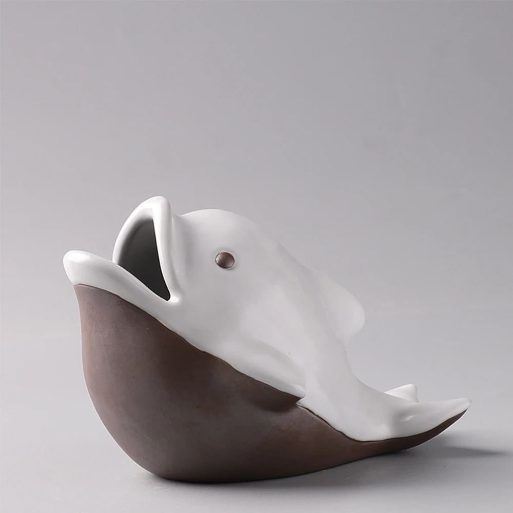 Керамический пепельница животных креативный акула дельфин ветрозащитный момент домашнего украшения фигурки ремесла фотографии Prop.
