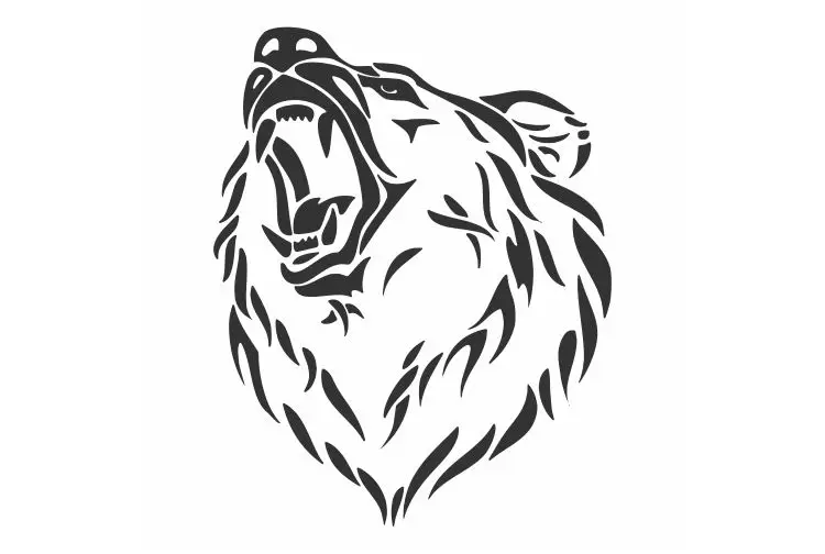 Отчаянные медведь выглядит на небо вой виниловые автомобильные наклейки для