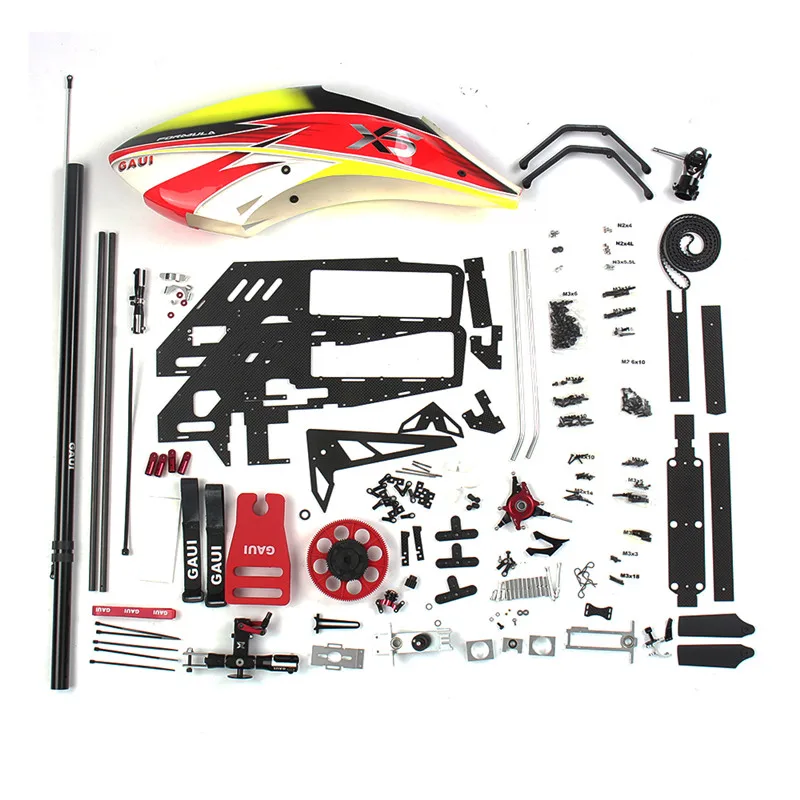 GAUI X5 V2 550 6CH 3D Flybarless Ременный привод версия RC Вертолет Комплект для Мультикоптер
