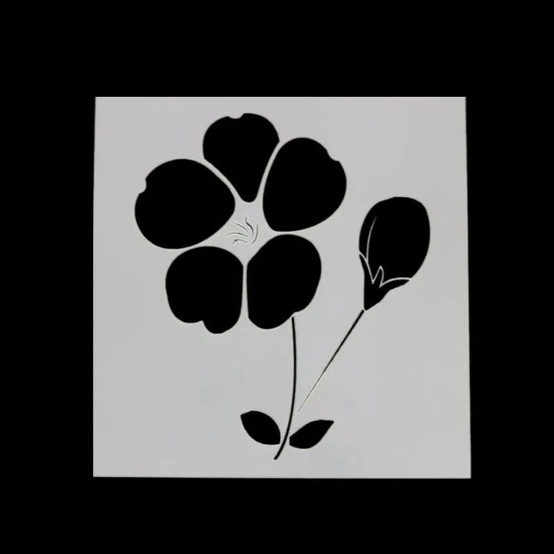 2 шт. цветок розы Шаблон для рисования пластиковые трафареты картин фотоальбом