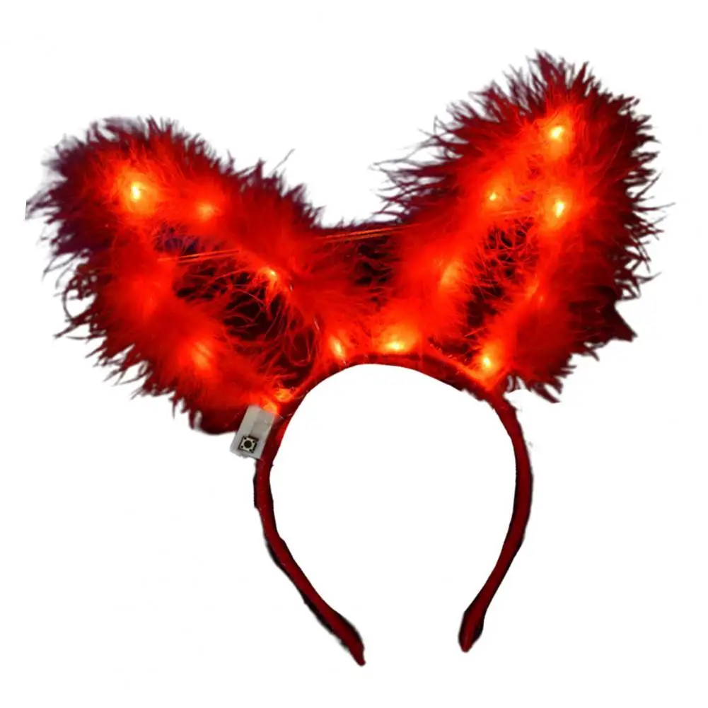 

LED Bunny Ear Cute Headband Girls Christmas Party Decorations Hair Accessories