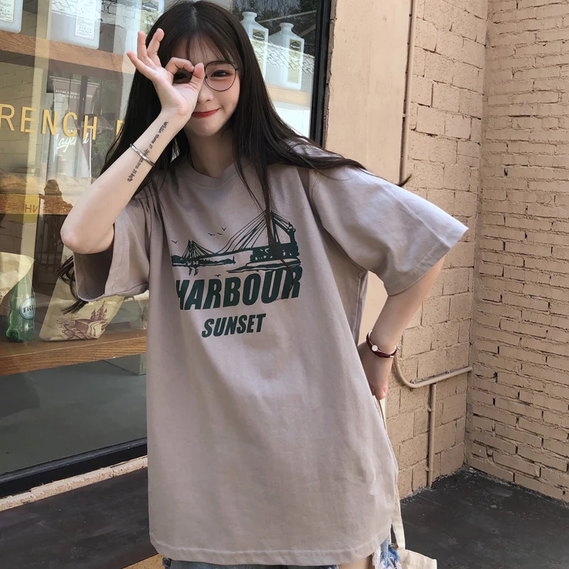 

Summer Fashion Shirt Letter Graphic T Shirt Women Tops Base O-neck Black Tees Funny Girls Tshirt 2021 Female Tee T-Shirt