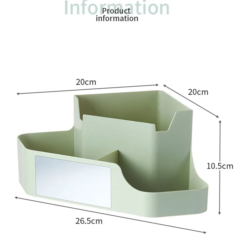 

Simple Solid Color Acrylic Multi-Function Makeup Organizer Box Cosmetic Storage Split Mask Jewelry Mobile Desktop Storage Box