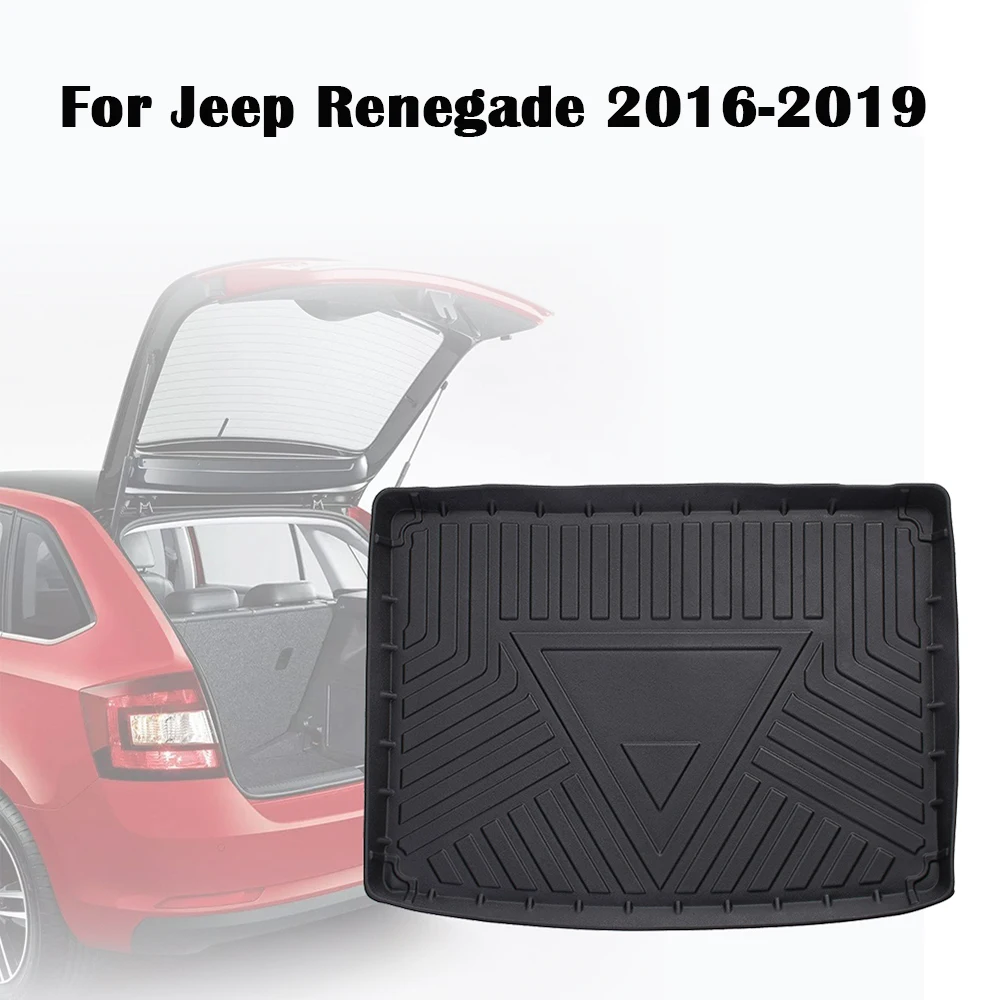 Черный резиновый коврик для багажника задний напольный лоток груза