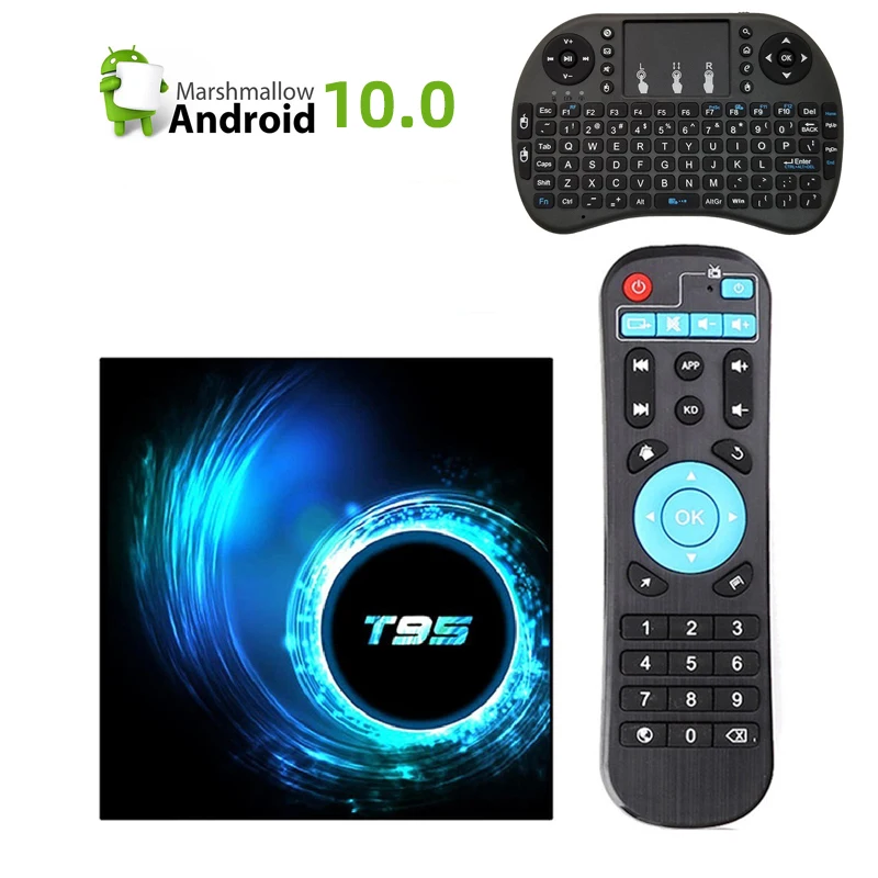 Приставка Смарт-ТВ T95 H616 Android 10.0 поддержка 6K 3D YouTube Google Play Netflix 10 | Электроника