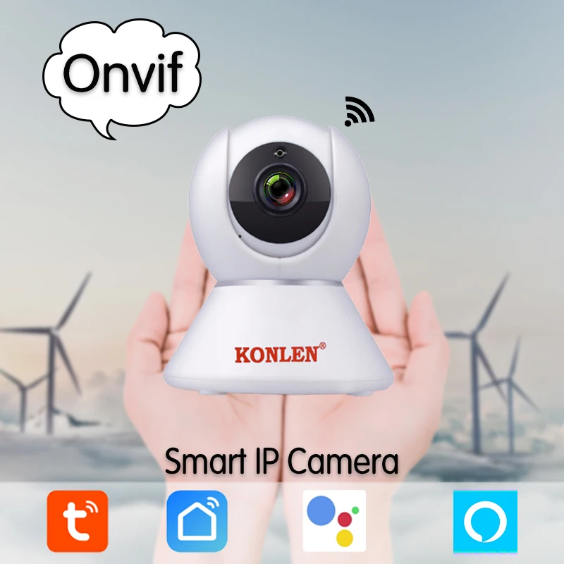 Tuya Smart Life IP камера wifi Onvif Google Home беспроводная камера видеонаблюдения HD 1080P 2MP SD PTZ для домашней безопасности в помещении Alexa опция