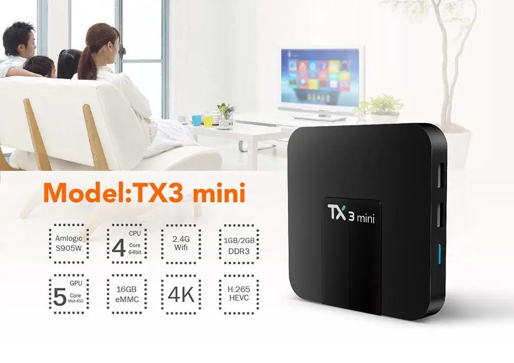 

TX3 Mini Android 8.1 ТВ-Приставка Smart TV H2.65 5G P 4K телеприставка TV Box Ip TV Media Player Amlogic S905W 1 Гб 2 Гб 16 Гб pk t95