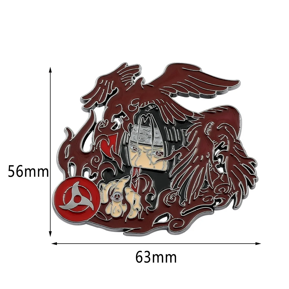 Металлическая брошь NNaruto персонаж аниме Uchiha Sasuke Obito Namikaze Minato badge | Украшения и