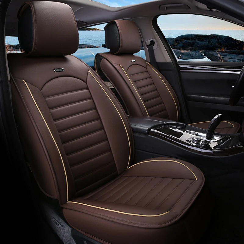 Универсальные чехлы из искусственной кожи на автомобильные сиденья для KIA K2 K3 K4 K5