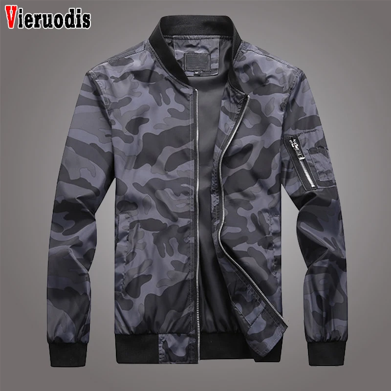Мужские пальто камуфляжная куртка бомбер для отдыха Новинка осени 2019 Мужская