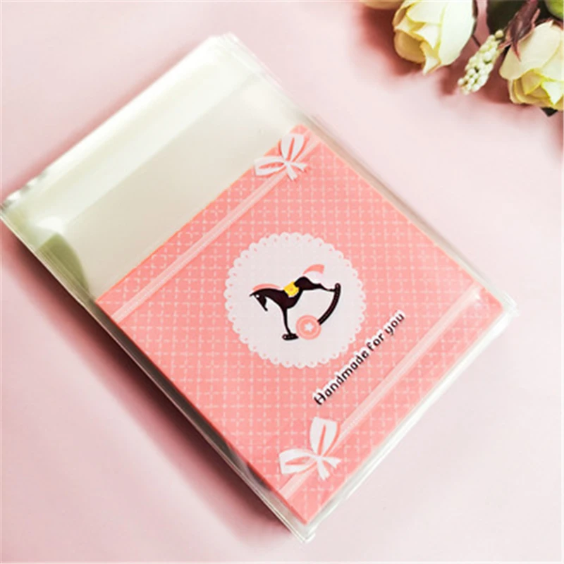 100 шт./лот пластиковая прозрачная целлофановая упаковка в виде животных подарка