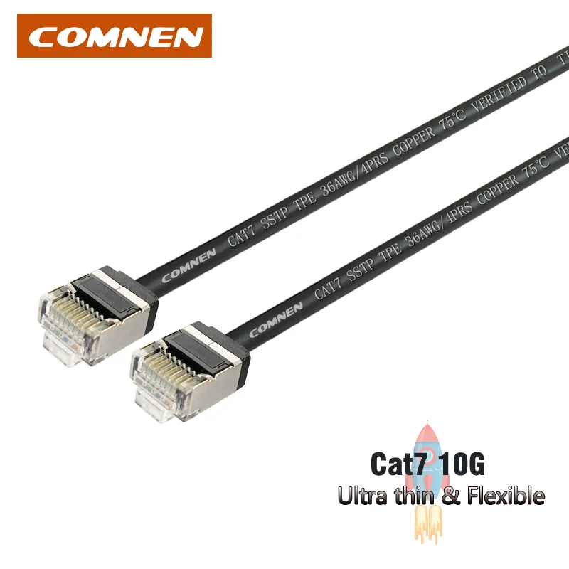 Кабель Ethernet COMNEN Cat7 RJ45 Lan-Кабель SSTP короткий загрузчик категории 7 экранированный