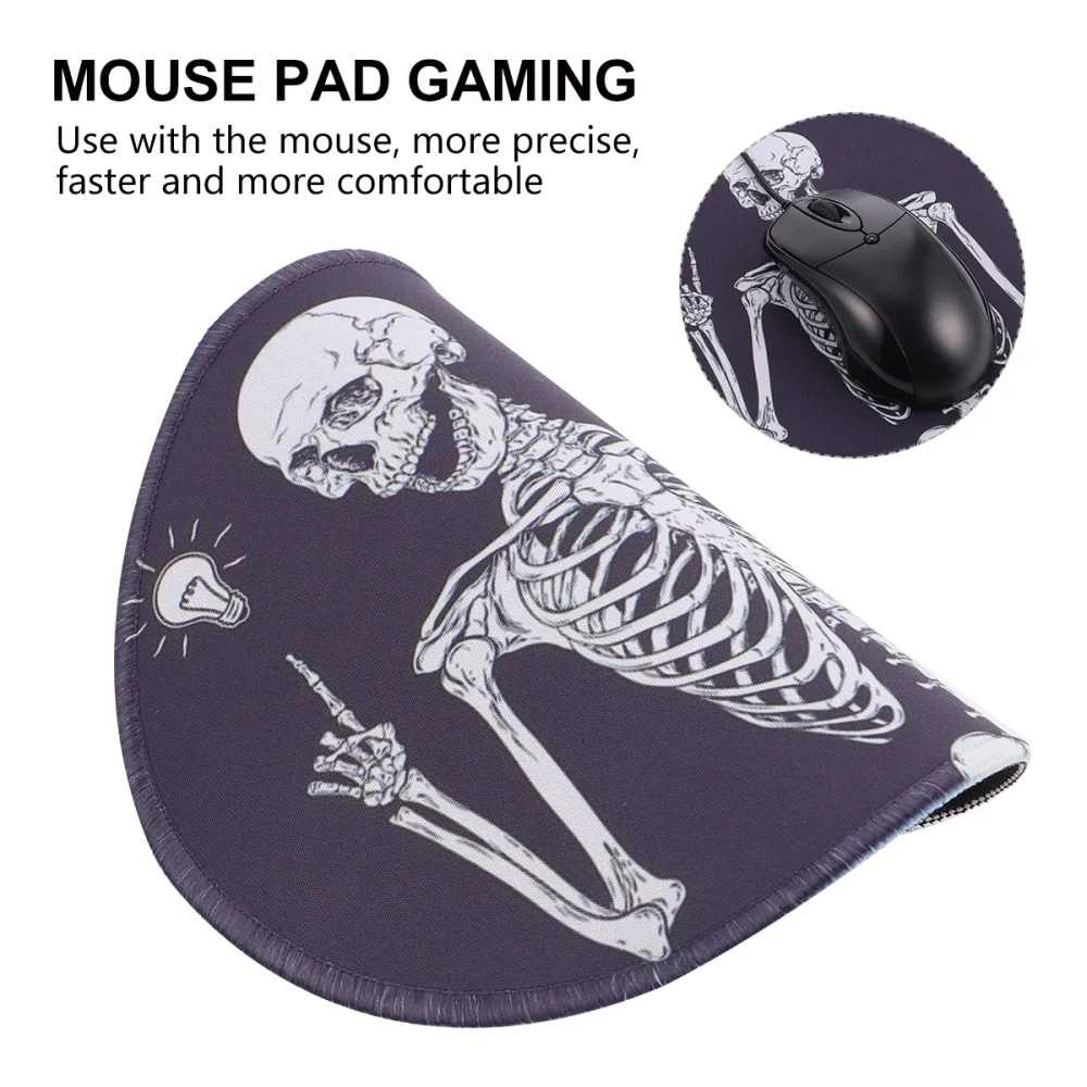 1 шт. коврик для мыши Скелет круглый прочный игровой на Хэллоуин Коврик рабочего